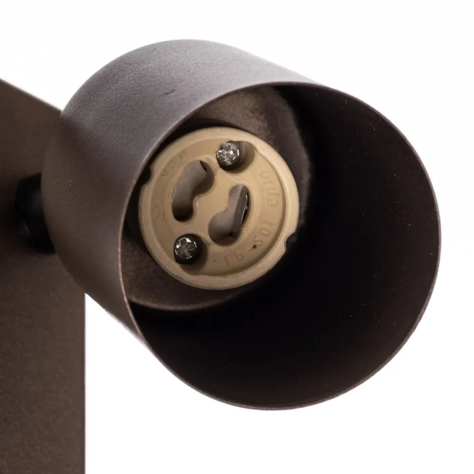 Veggspot Top, justerbar, bryter, brun, 1 lyskilde