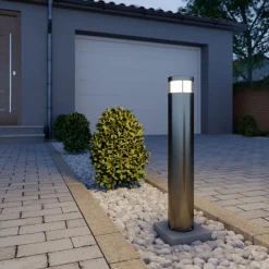 Veilampe Caramia, stål, saltvannsresistent