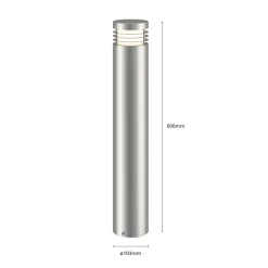 Veilampe Caramia, stål, saltvannsresistent