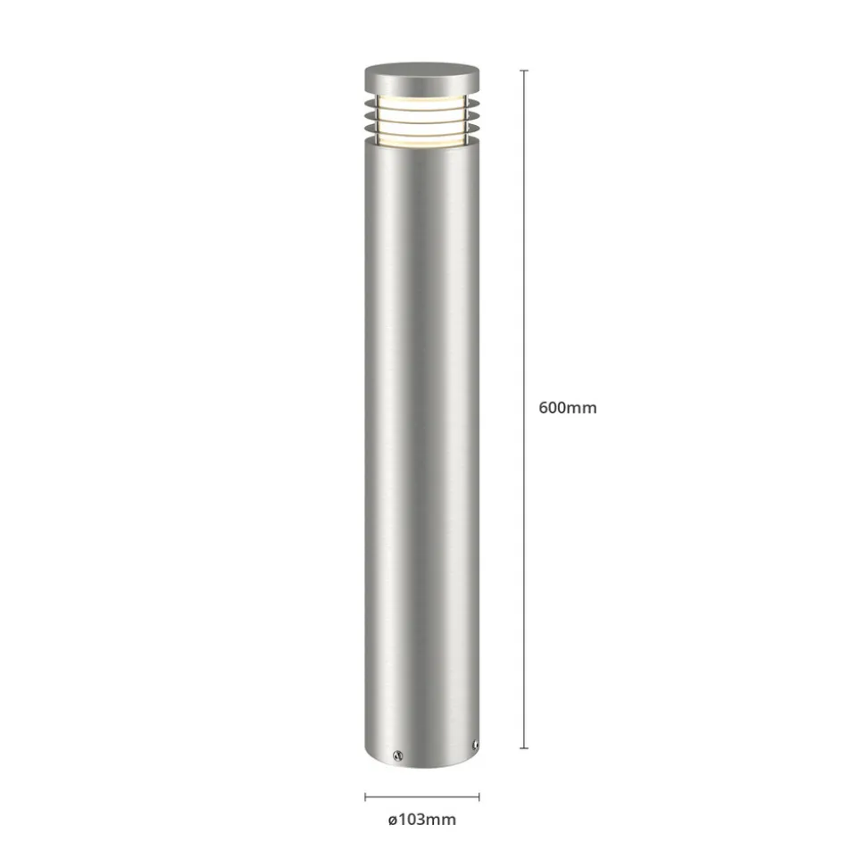 Veilampe Caramia, stål, saltvannsresistent