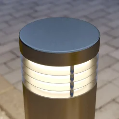 Veilampe Caramia, stål, saltvannsresistent