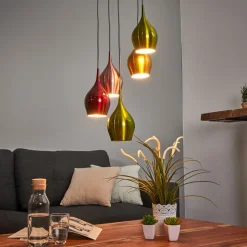 Vibrant - hengelampe med fargete skjermer 5-l.