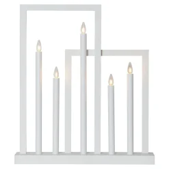 Vinduslampe Frame i tre, 5 lyskilder, hvit