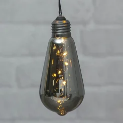 Vintage LED-dekobelysning Glow med timer, røyk