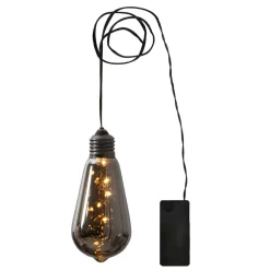 Vintage LED-dekobelysning Glow med timer, røyk