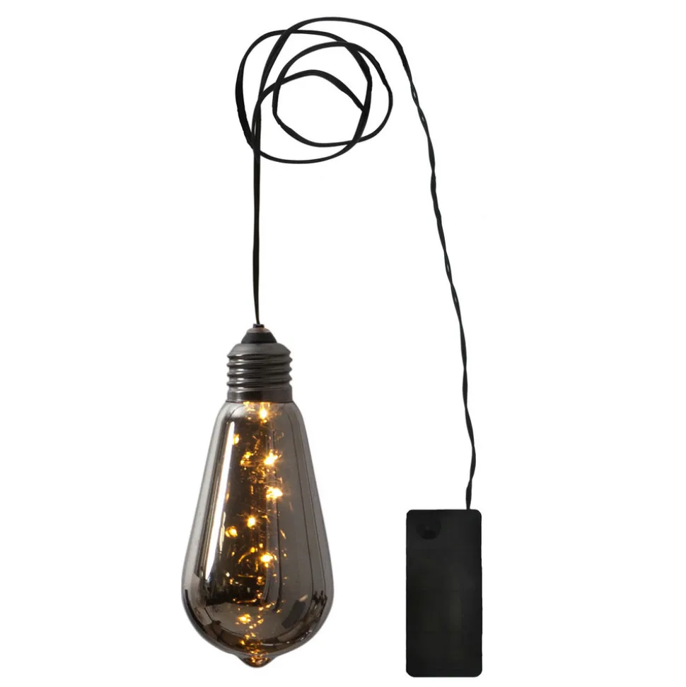 Vintage LED-dekobelysning Glow med timer, røyk