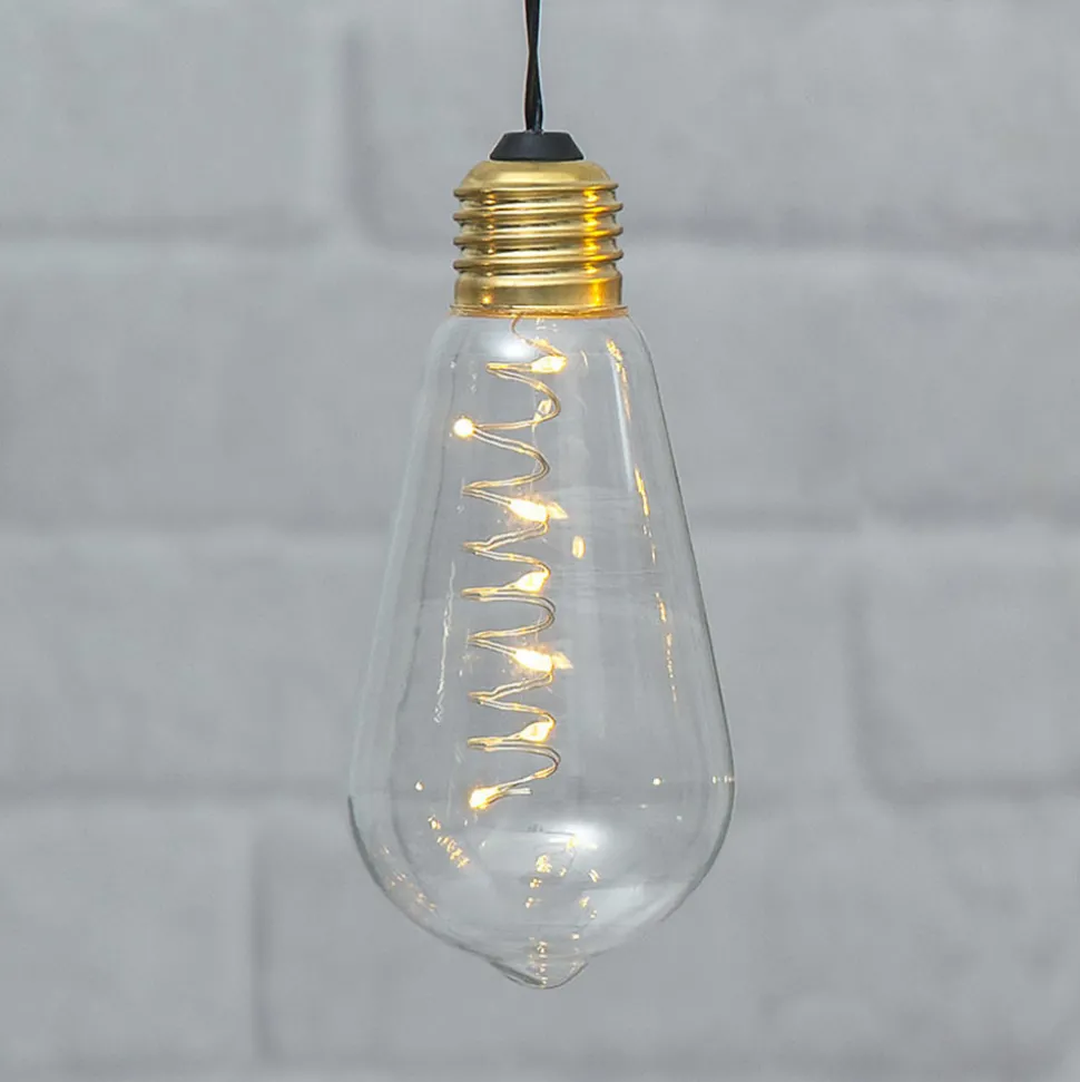 Vintage LED-dekobelysning Glow med timer, klar