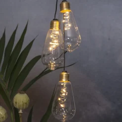 Vintage LED-dekobelysning Glow med timer, klar