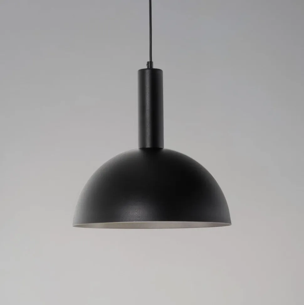 Vitrum cupola M hengelampe, svart, halvsirkelformet, Ø 30 cm