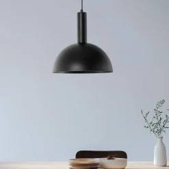 Vitrum cupola M hengelampe, svart, halvsirkelformet, Ø 30 cm