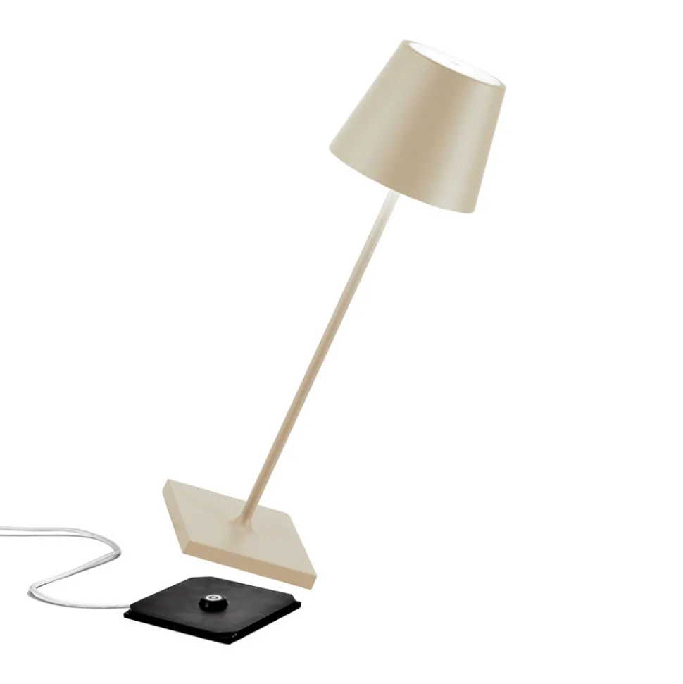 Zafferano Poldina bordlampe batteri IP65 sand