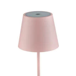 Zafferano Poldina LED-bordlampe, oppladbart batteri, matt, rosa
