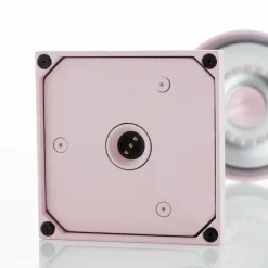 Zafferano Poldina LED-bordlampe, oppladbart batteri, matt, rosa