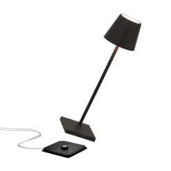 Zafferano Poldina mikro oppladbar lampe, IP65 svart