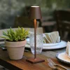 Zafferano Poldina mikro oppladbar lampe IP65 corten
