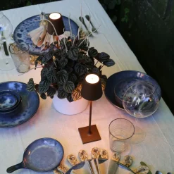 Zafferano Poldina mikro oppladbar lampe IP65 corten