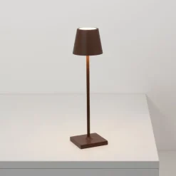Zafferano Poldina mikro oppladbar lampe IP65 corten