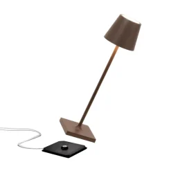 Zafferano Poldina mikro oppladbar lampe IP65 corten