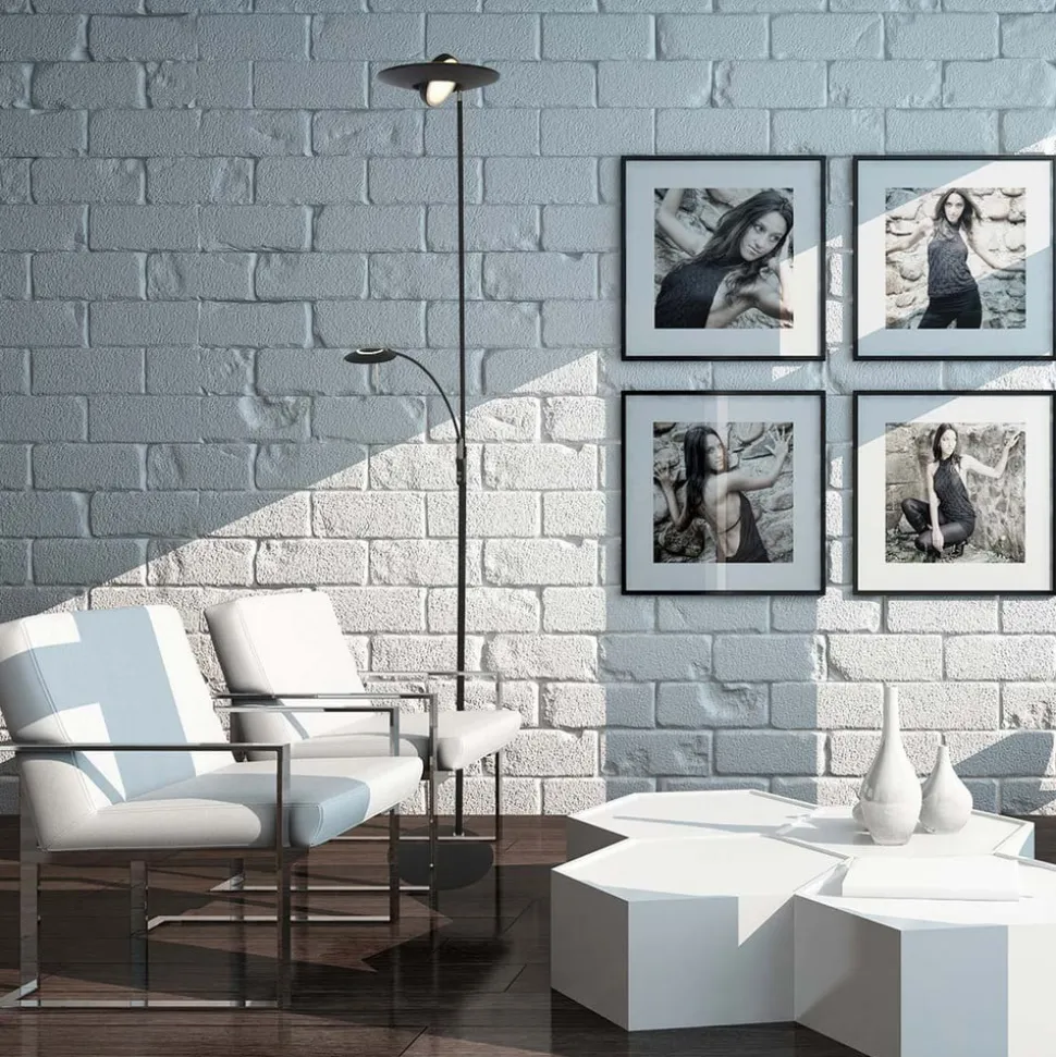 Zenith LED-gulvlampe, leselampe, CCT, metall, svart