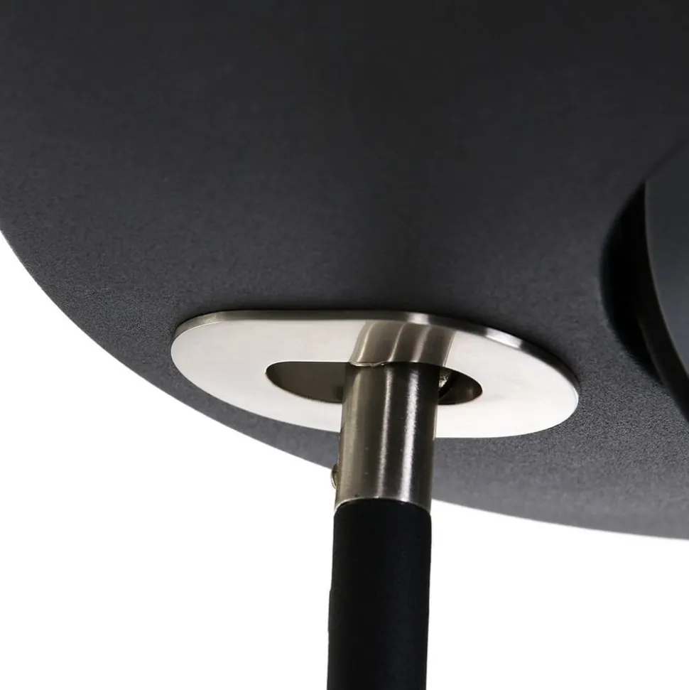 Zenith LED-gulvlampe, leselampe, CCT, metall, svart